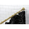 Kingston Brass 6072 Stainless Steel Adjustable Tension Shower Curtain Rod with Decorative Flange, Brushed Brass SR117